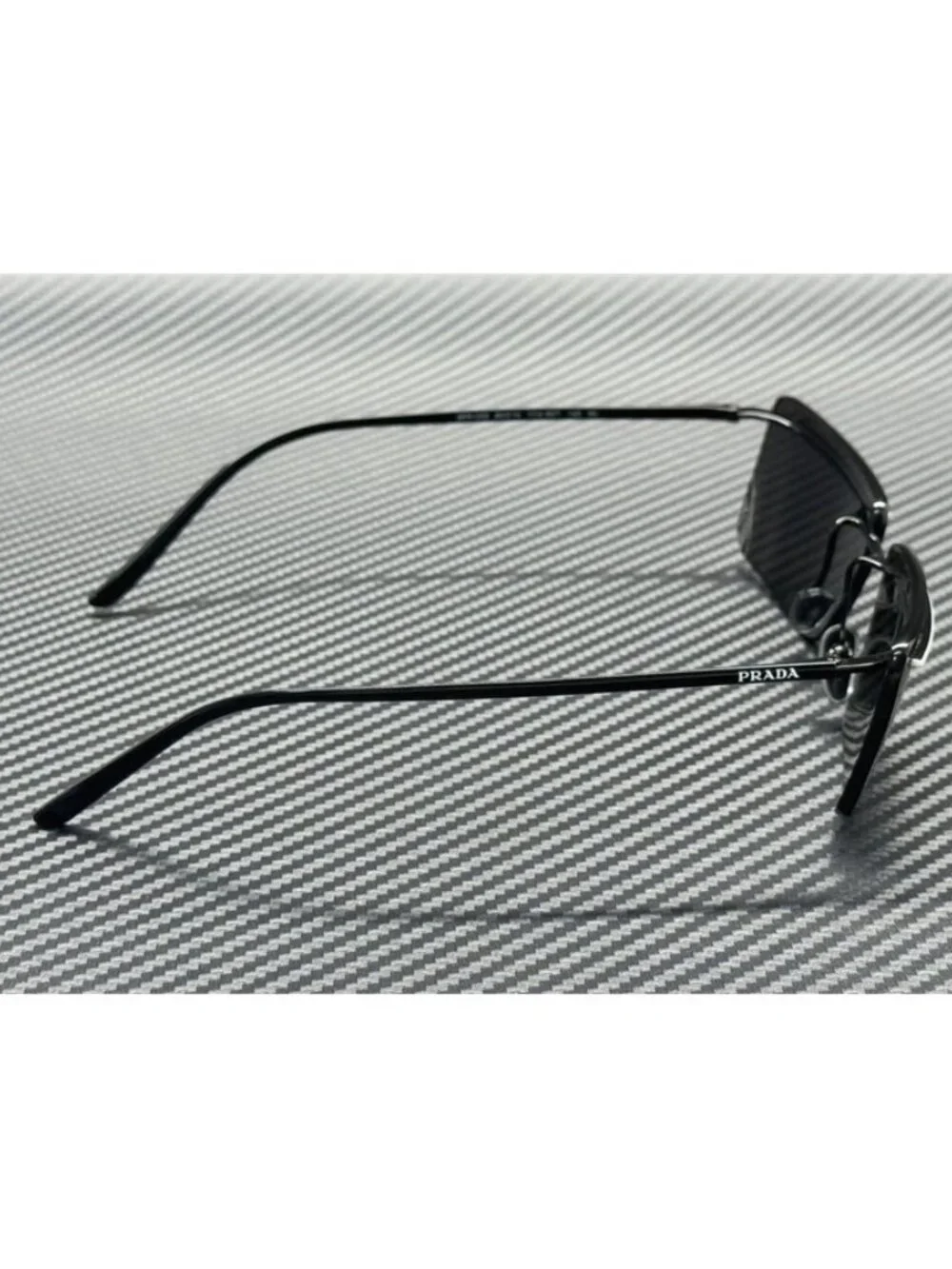 New PRADA Men Black White Sunglasses 60-14-145